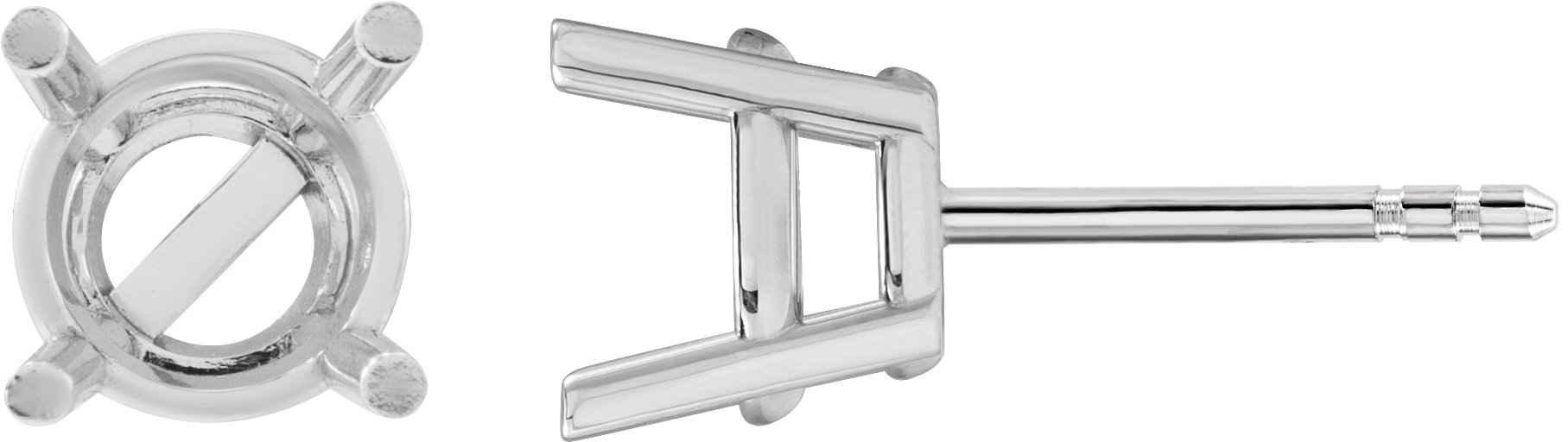 Round 4-Prong Stud Earrings