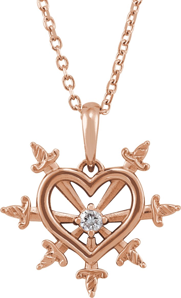 Heart & Daggers Necklace or Pendant