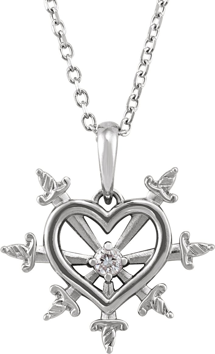 Heart & Daggers Necklace or Pendant