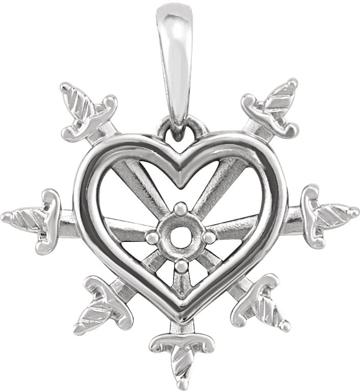 Heart & Daggers Necklace or Pendant