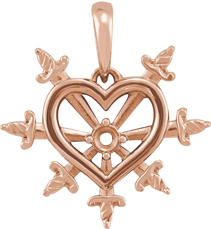 Heart & Daggers Necklace or Pendant