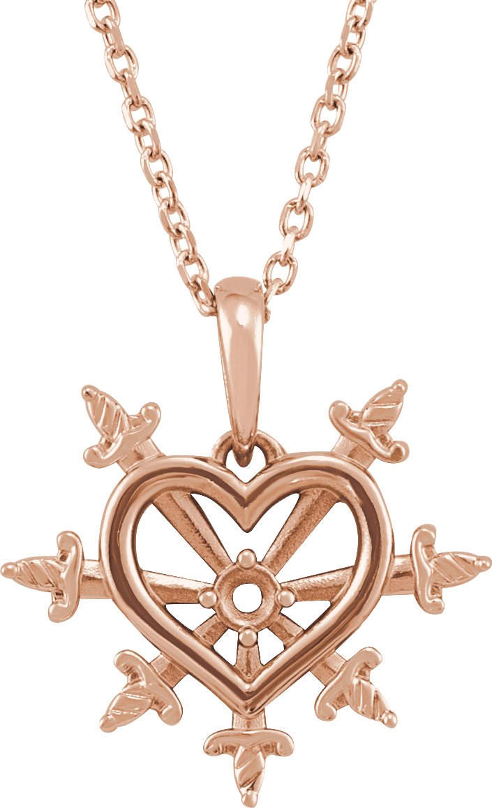 Heart & Daggers Necklace or Pendant