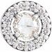 Sterling Silver 1/5 CTW Rose-Cut Natural Diamond Halo-Style Pendant