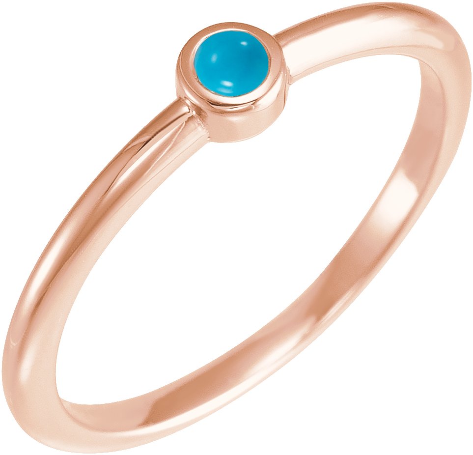 Bezel-Set Stackable Ring