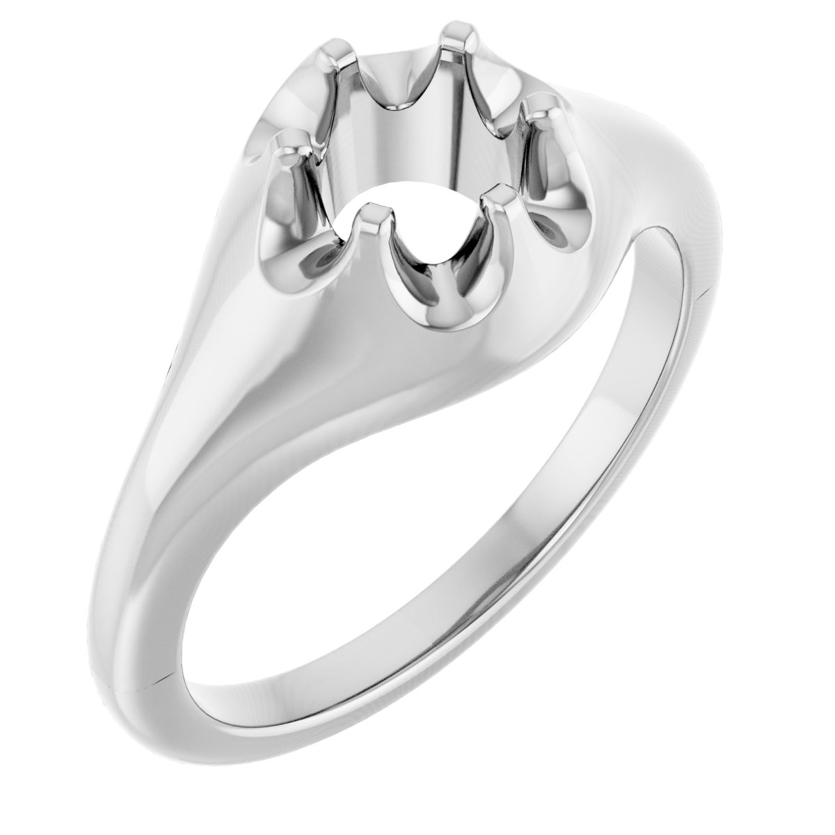 Solitaire Belcher Engagement Ring