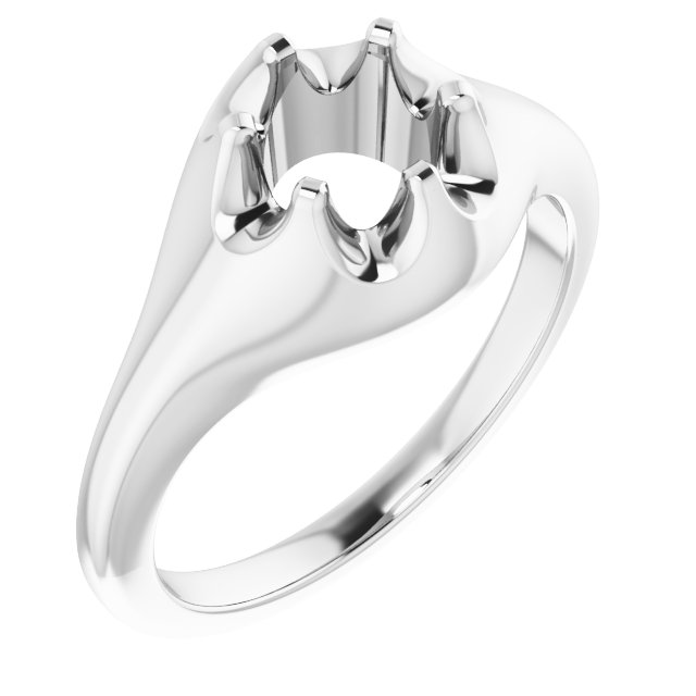 Solitaire Belcher Engagement Ring