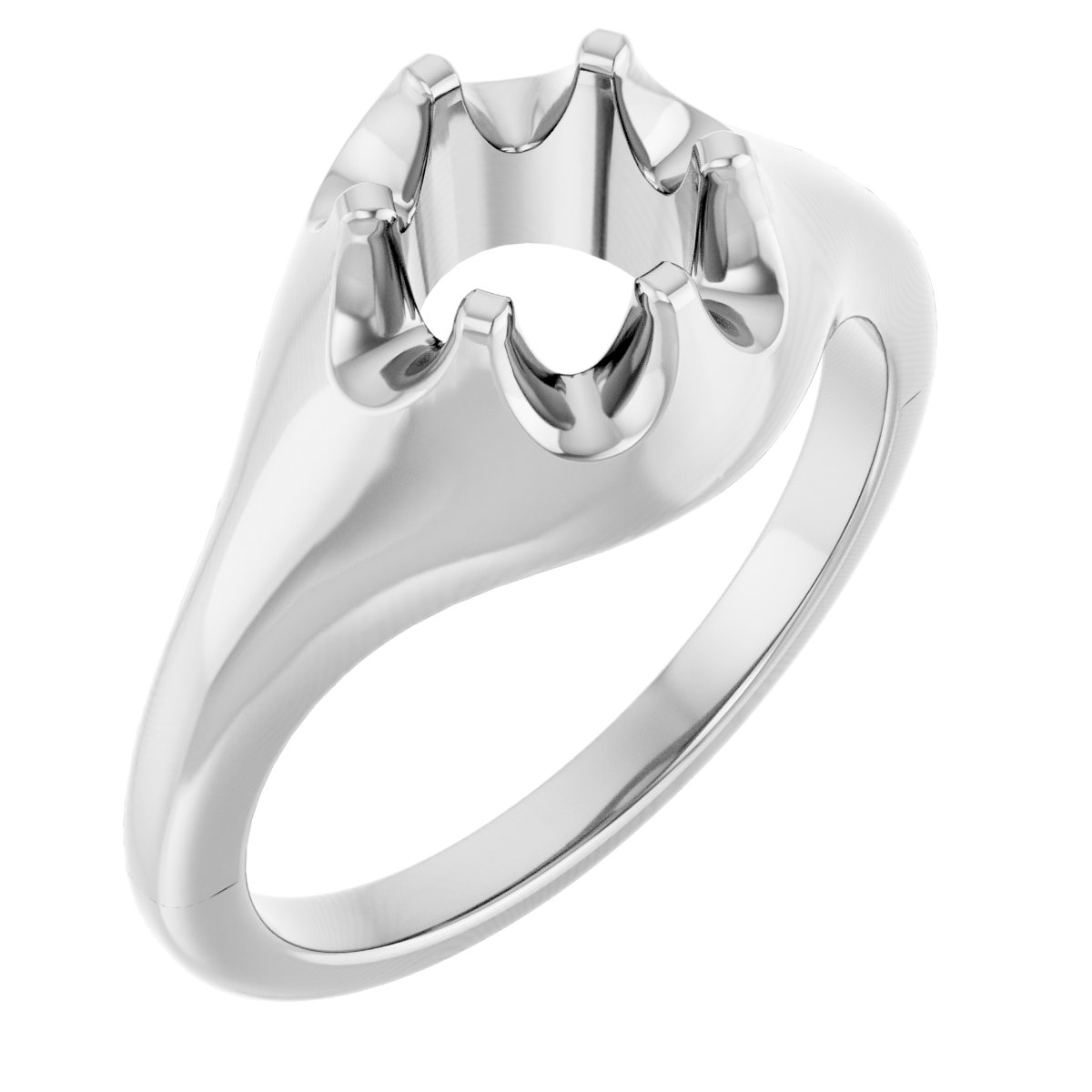 Solitaire Belcher Engagement Ring