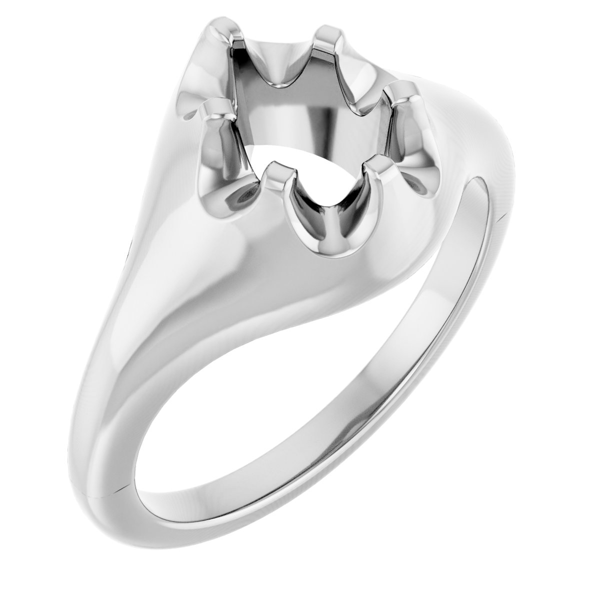 Solitaire Belcher Engagement Ring