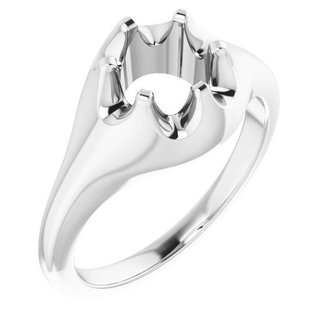 Solitaire Belcher Engagement Ring