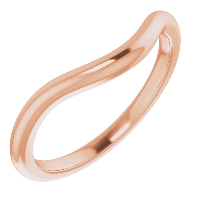 14K Rose Band for 4.8 mm Round Ring