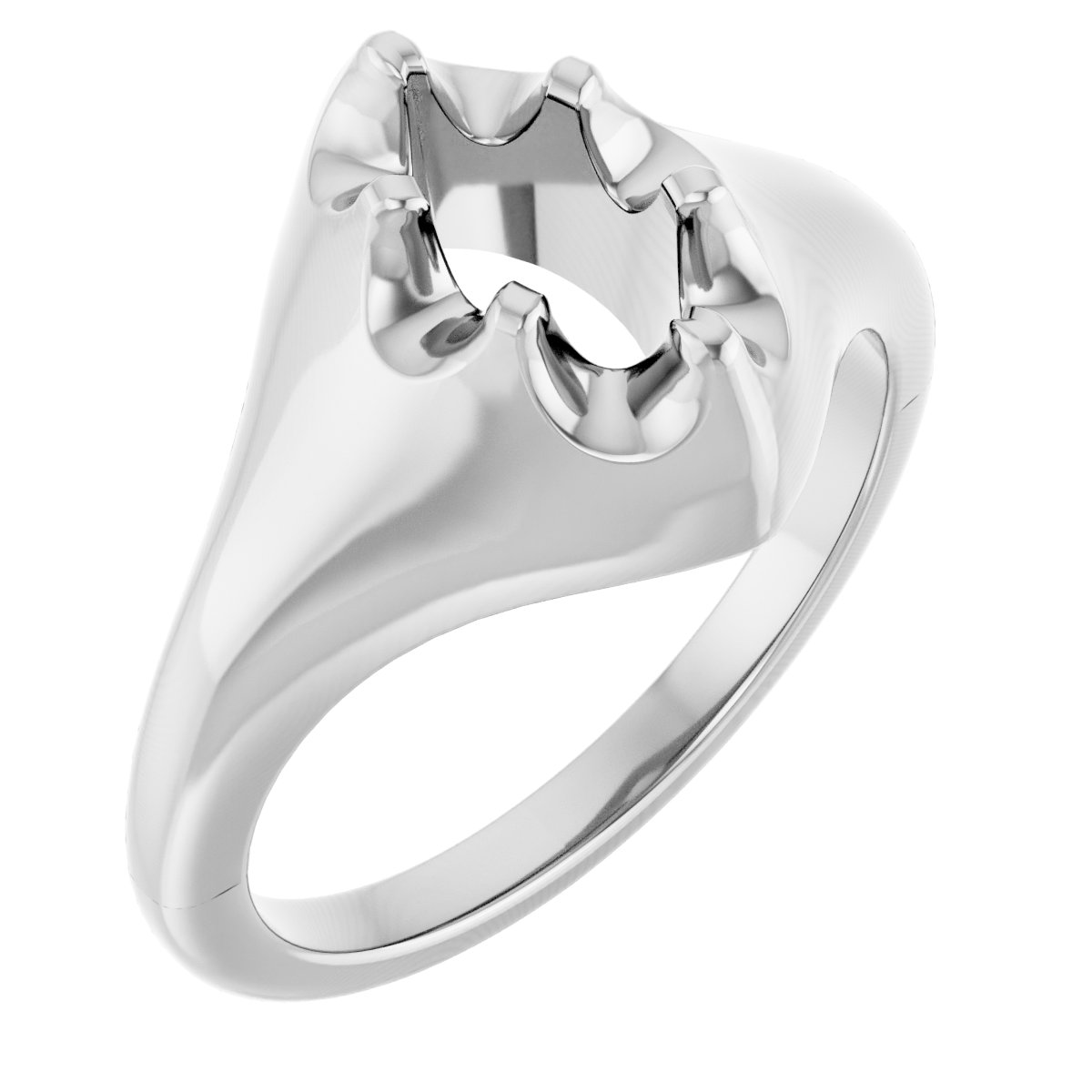 Solitaire Belcher Engagement Ring