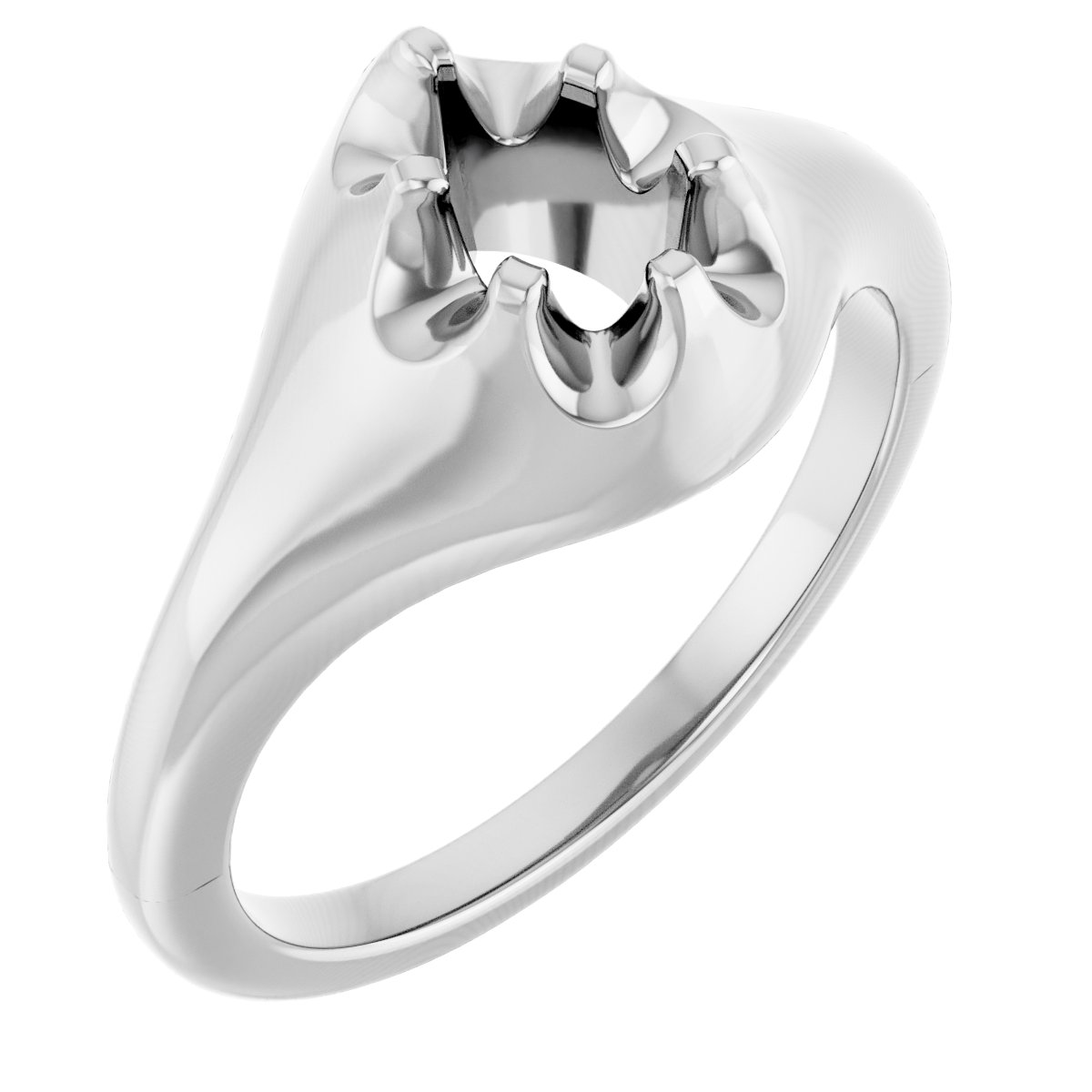 Solitaire Belcher Engagement Ring