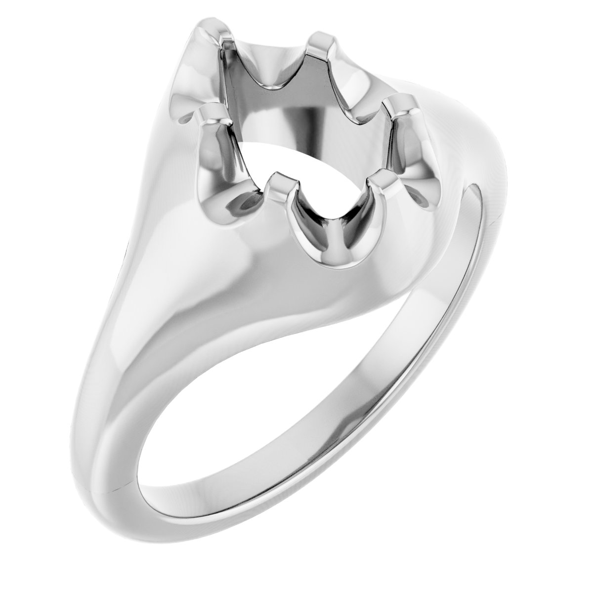 Solitaire Belcher Engagement Ring