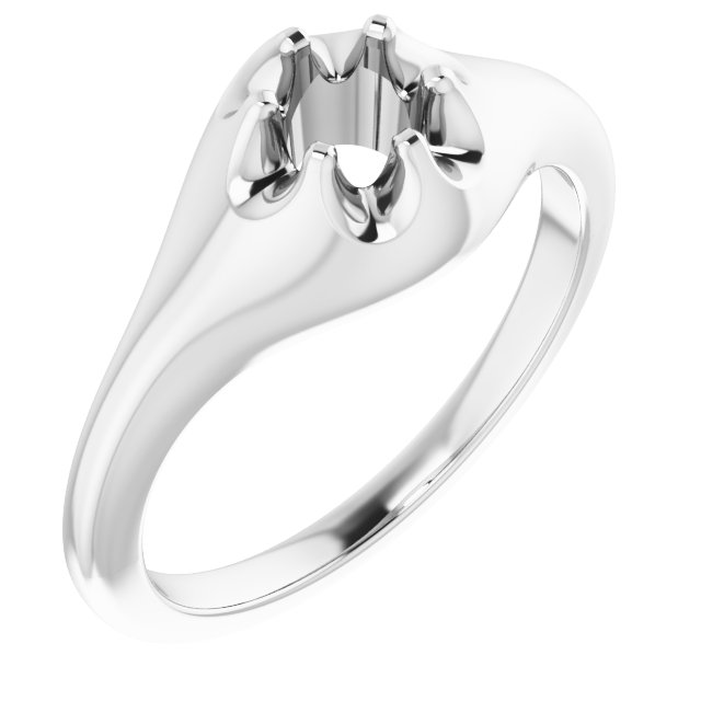 Solitaire Belcher Engagement Ring