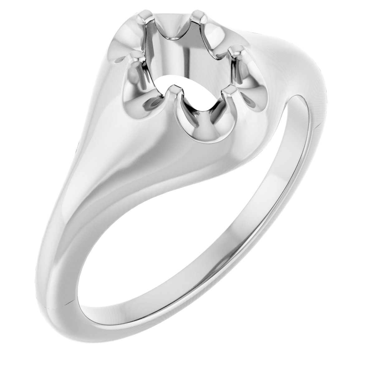 Solitaire Belcher Engagement Ring