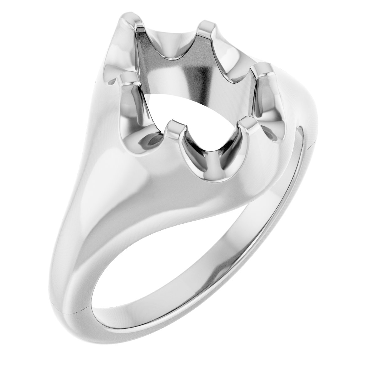Solitaire Belcher Engagement Ring