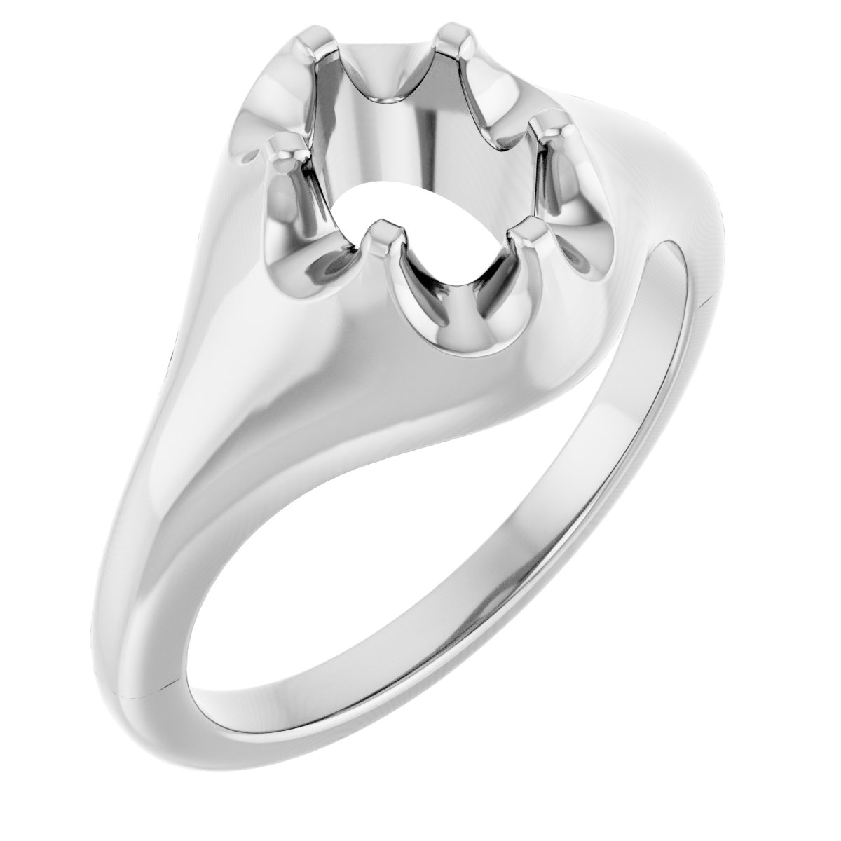 Solitaire Belcher Engagement Ring