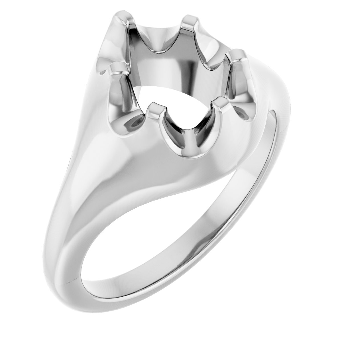 Solitaire Belcher Engagement Ring