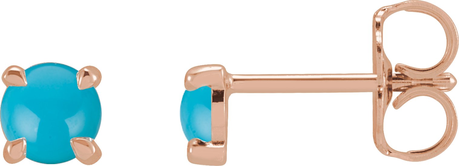 Round 4-Prong Claw Rose-Cut Stud Earrings