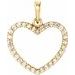 14K Yellow 1/5 CTW Natural Diamond Heart Pendant