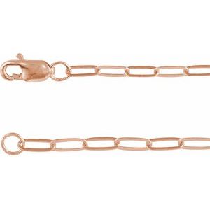14K Rose 2.1 mm Paperclip-Style 16