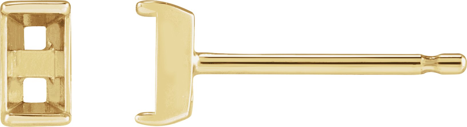 Straight Baguette Channel-Set Stud Earrings