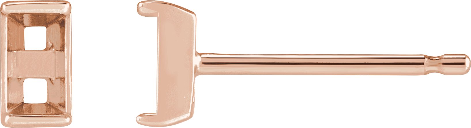 Straight Baguette Channel-Set Stud Earrings