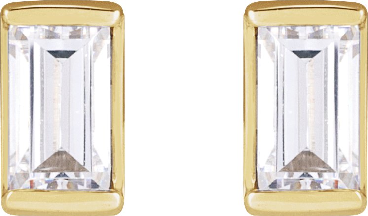 14K Yellow 1/8 CTW Natural Diamond Stud Earrings-2