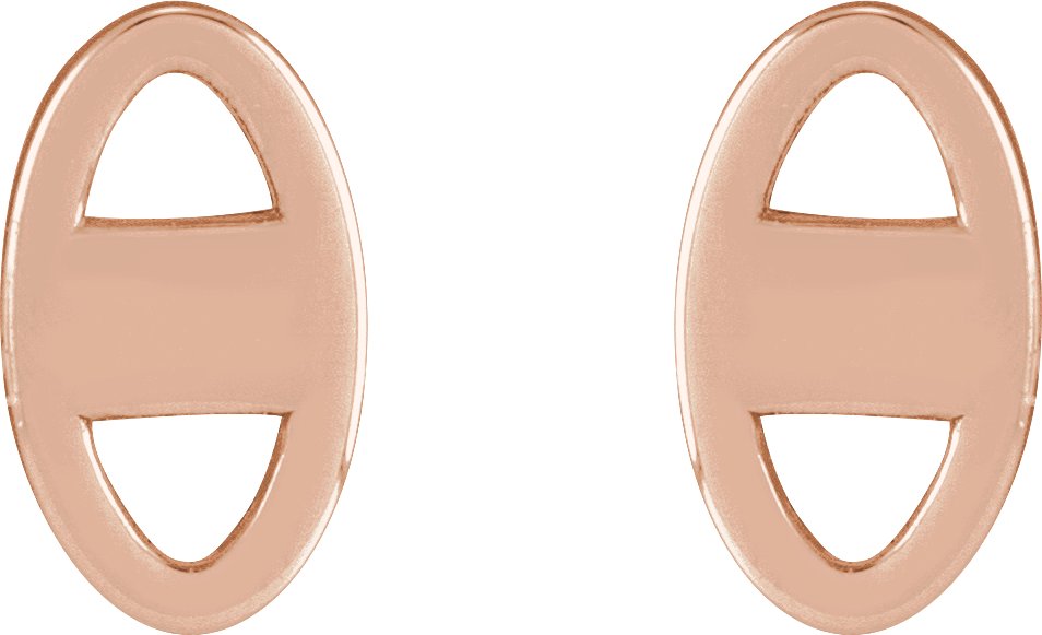 Alternative view of Mariner Link Stud Earrings