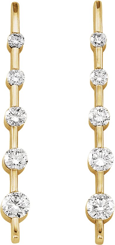 Graduated Journey Earrings – 18K Yellow Gold