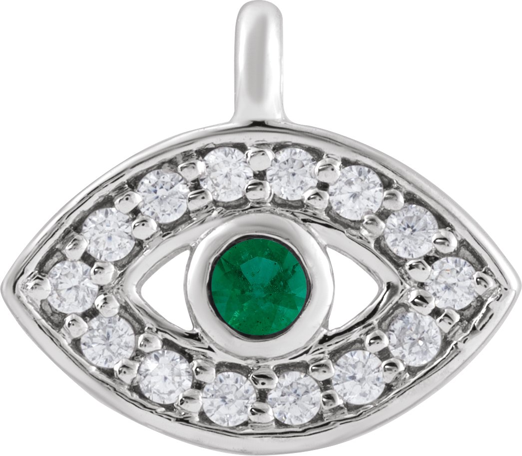 Petite Pavé® Evil Eye Dangle