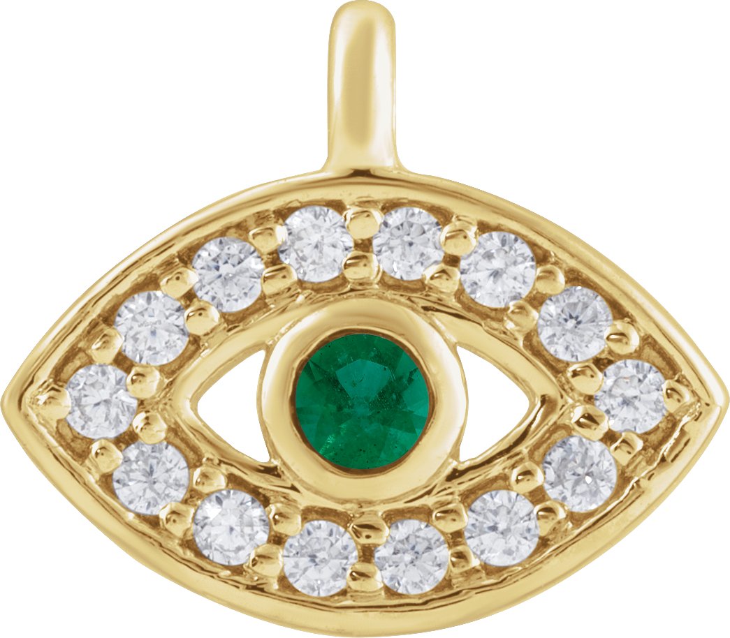 Petite Pavé® Evil Eye Dangle
