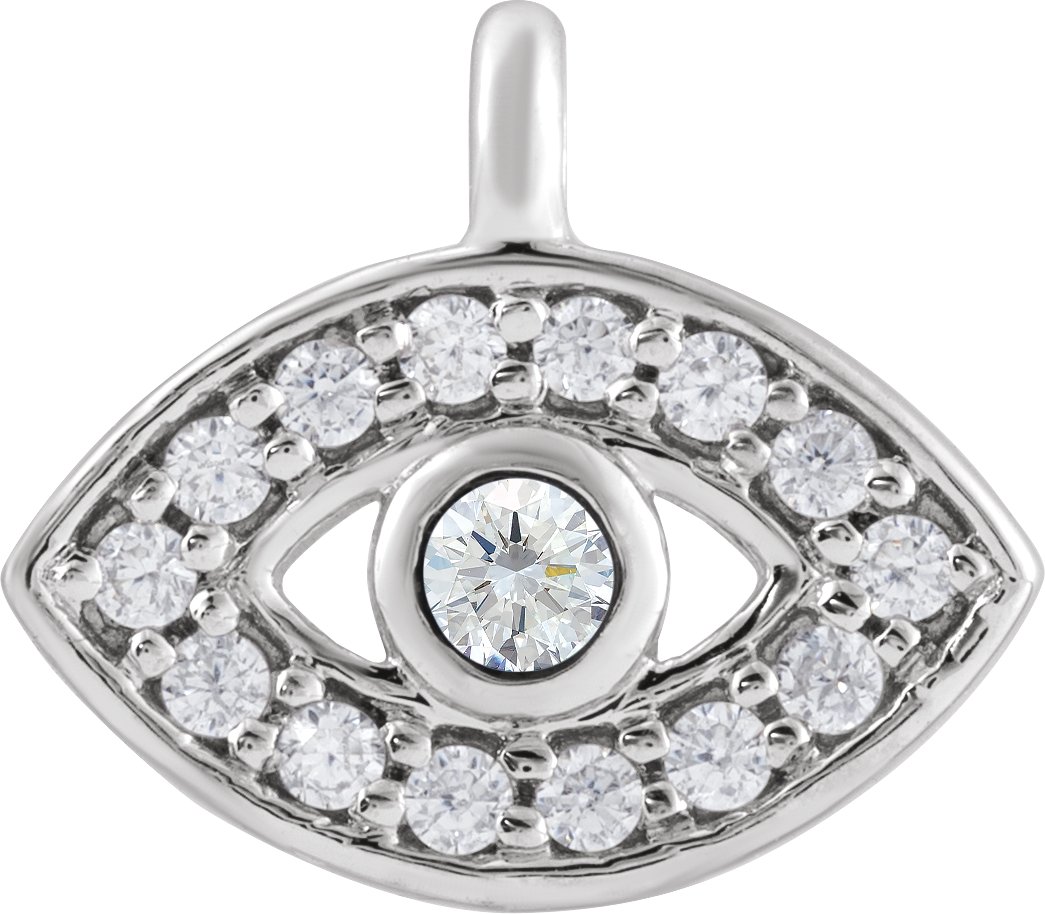 Petite Pavé® Evil Eye Dangle
