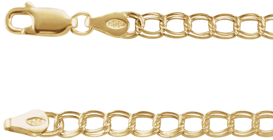 14K Yellow Gold-Filled 4 mm Curb 7 Chain
