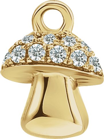 Petite Pavé® Mushroom Dangle