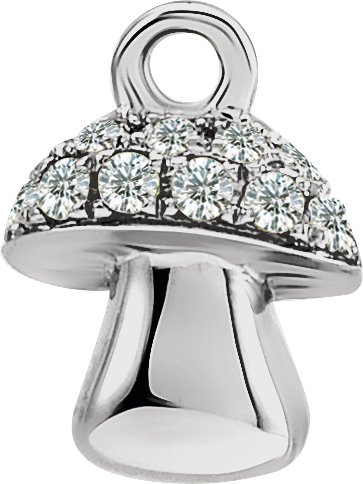 Petite Pavé® Mushroom Dangle