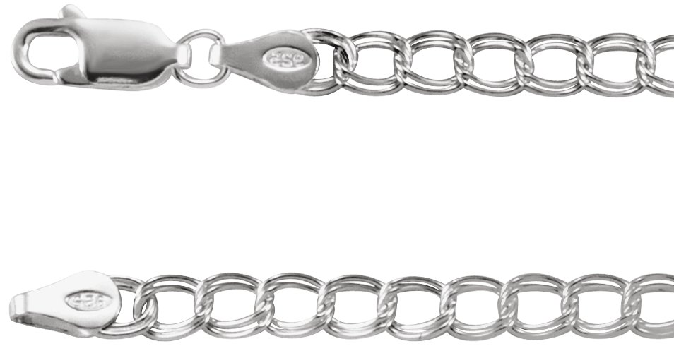 Sterling Silver 4 mm Curb 7 Chain