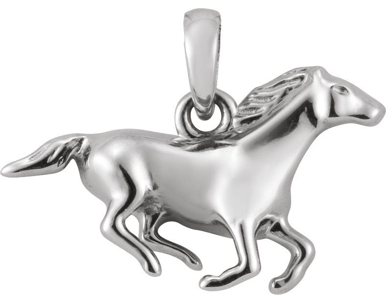 Sterling Silver Horse Pendant