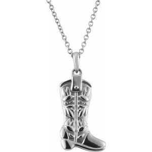 Sterling Silver Western Boot 16-18