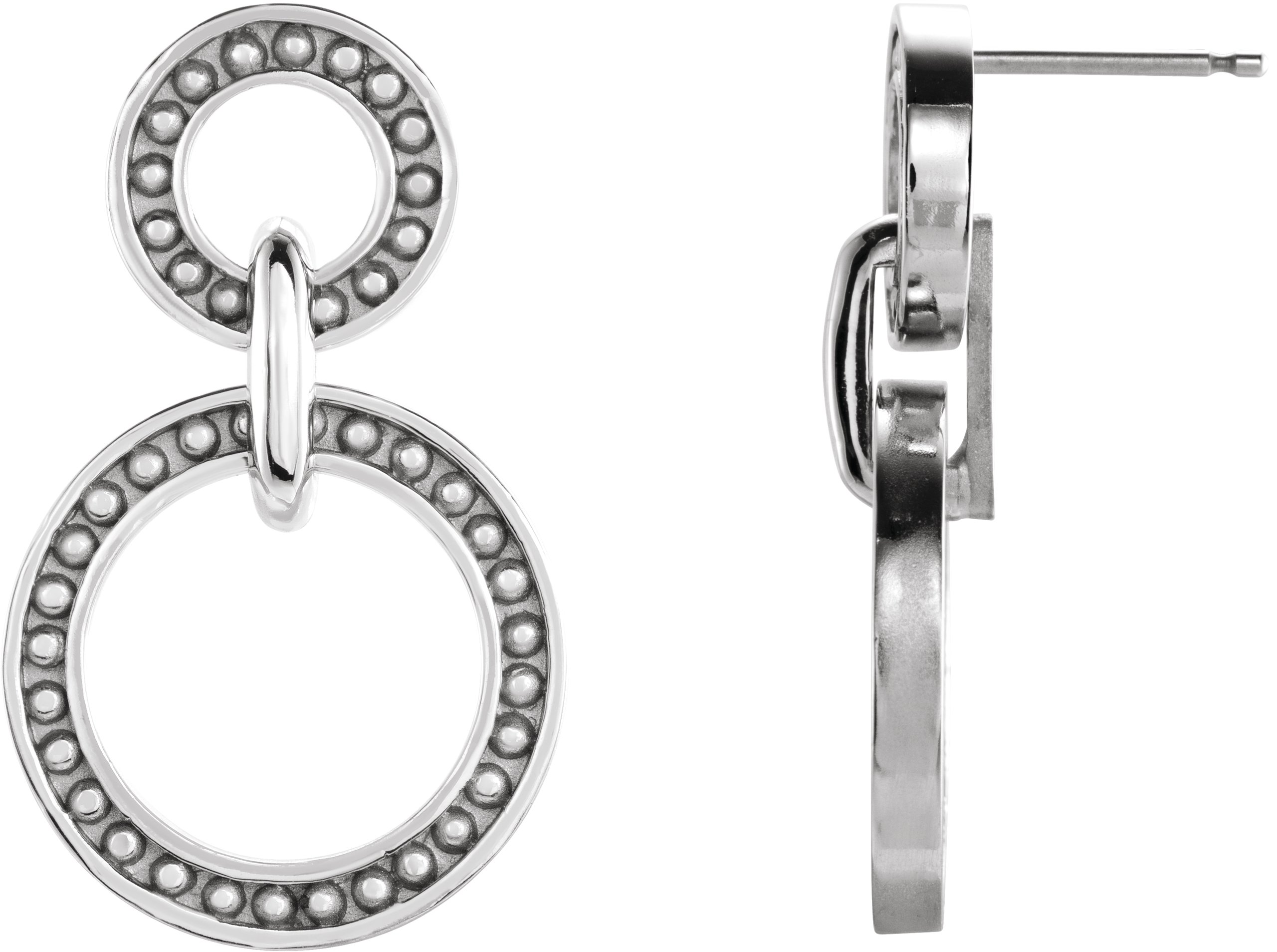 Beaded Circle Earrings