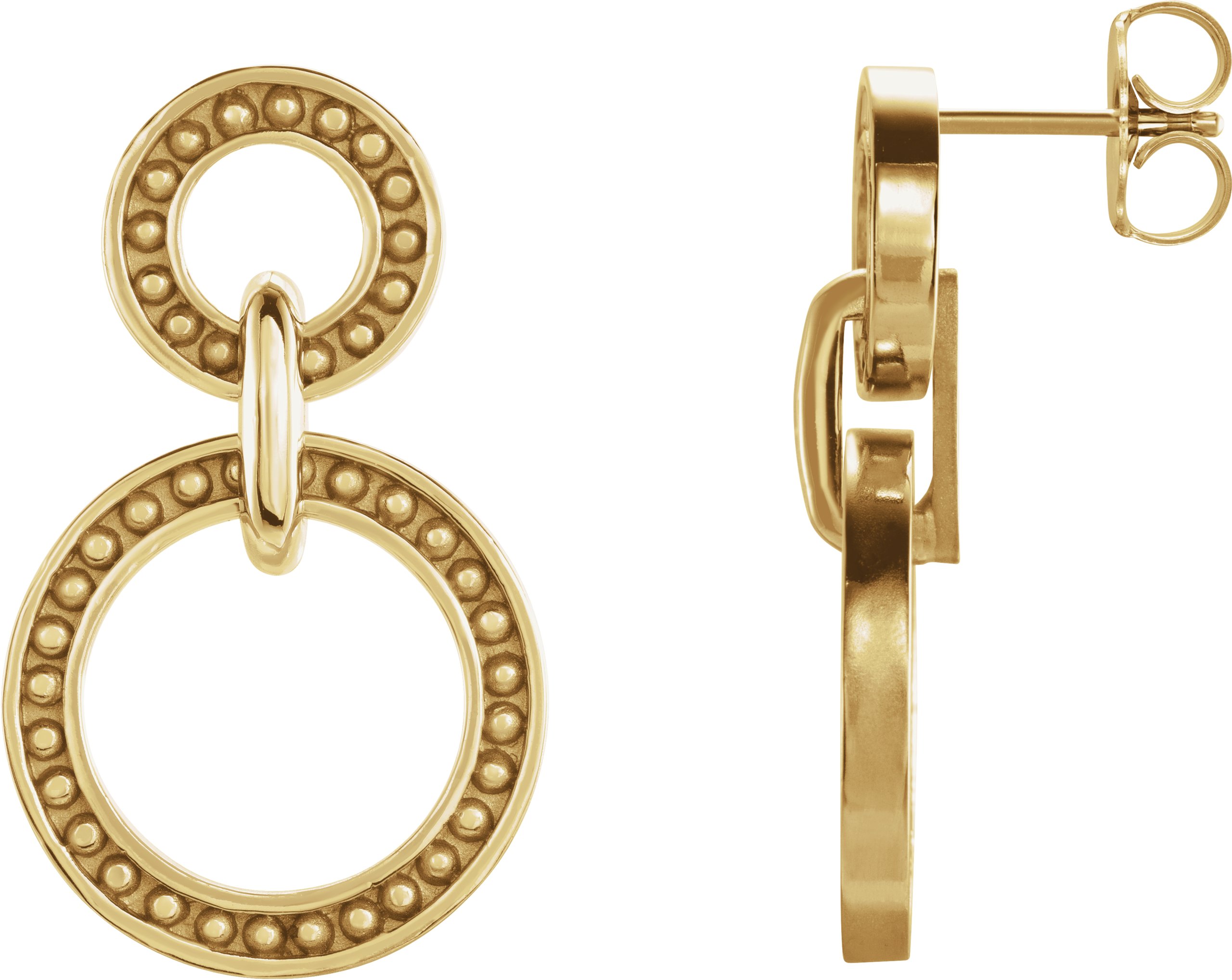 Beaded Circle Earrings