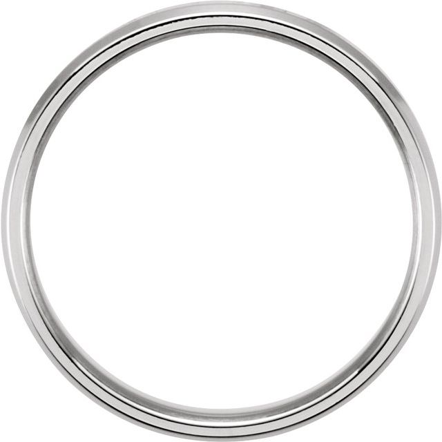 Sterling Silver 4 mm Beveled-Edge Band Size 4.5