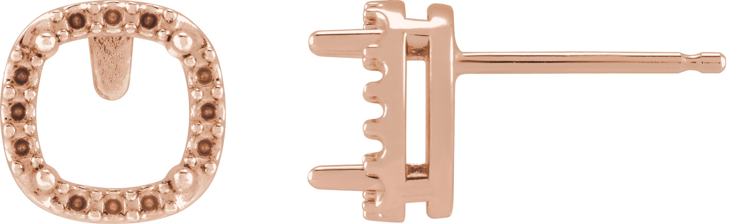 Cushion Halo-Style Stud Earrings