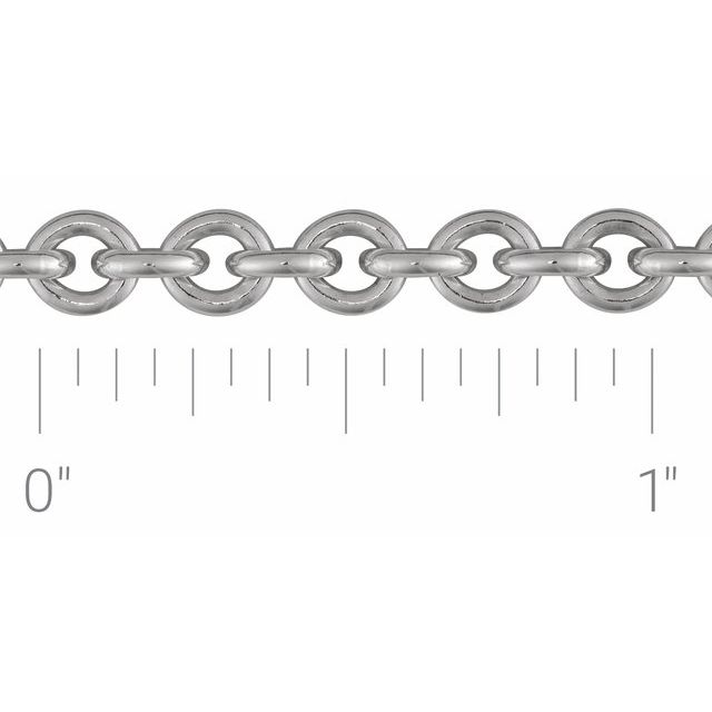 Sterling Silver 4.4 mm Cable Chain by the Inch