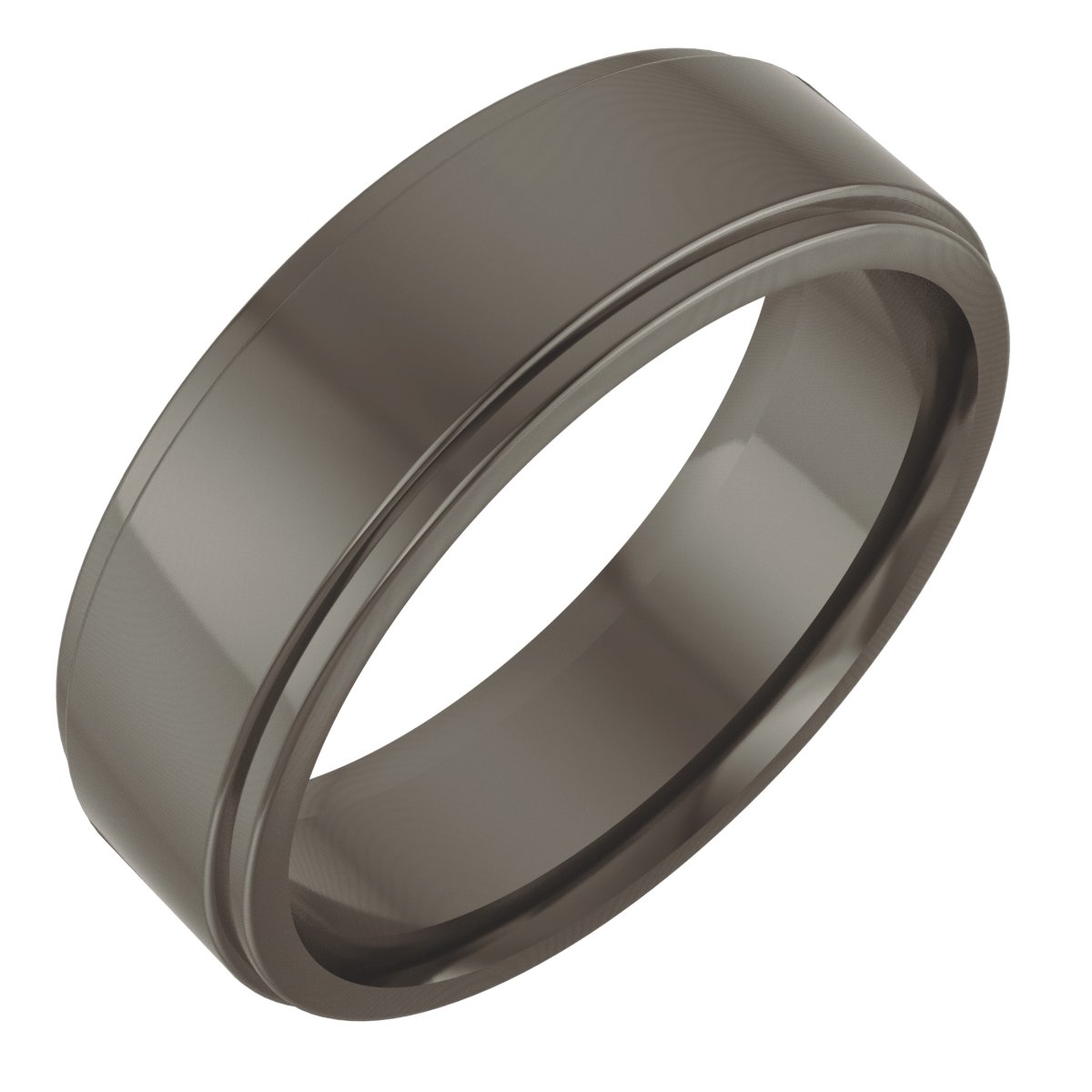 Stepped-Edge Comfort-Fit Flat Band