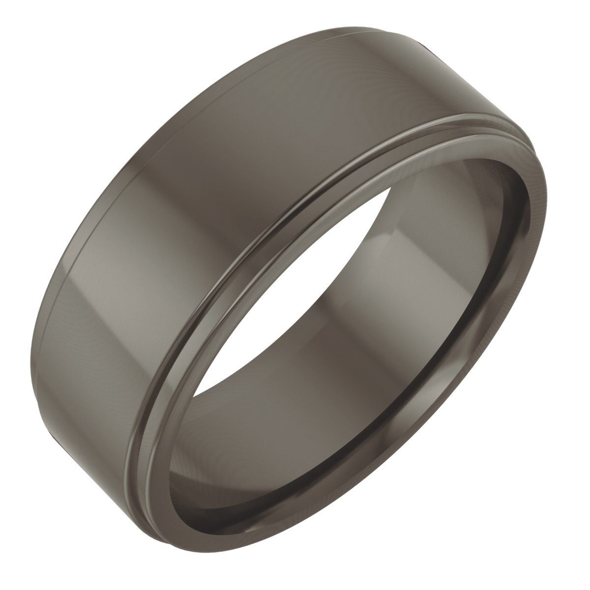 Stepped-Edge Comfort-Fit Flat Band