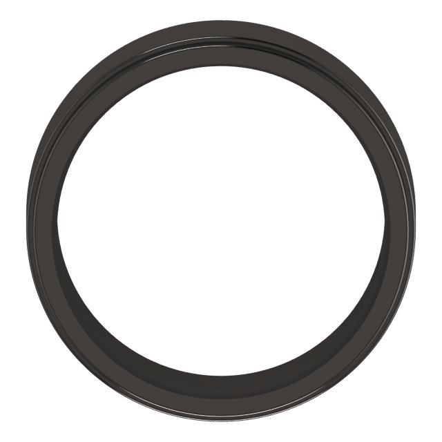 Zirconium 8 mm Flat Comfort-Fit Edge Band Size 10