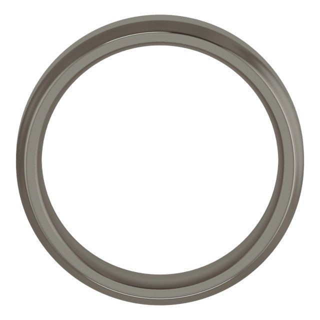 Titanium 6 mm Beveled-Edge Comfort-Fit Band Size 10