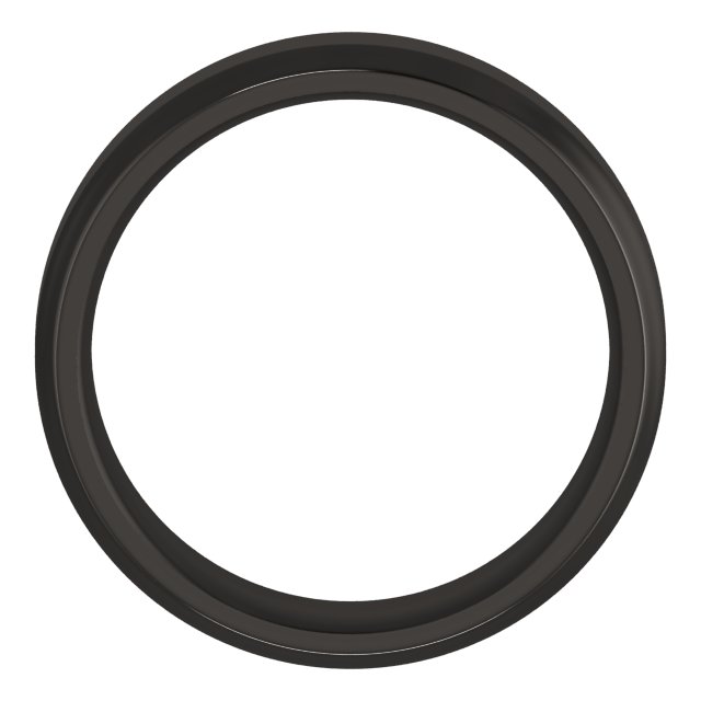 Zirconium 6 mm Beveled-Edge Comfort-Fit Band Size 10