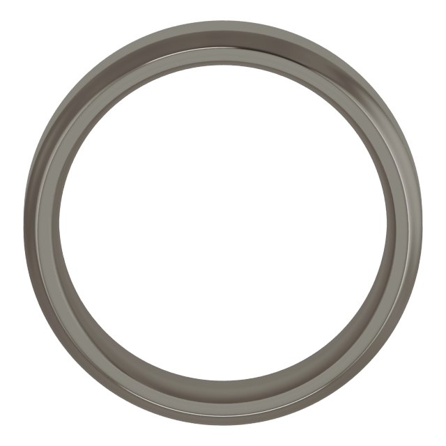 Titanium 7 mm Beveled-Edge Comfort-Fit Band Size 10